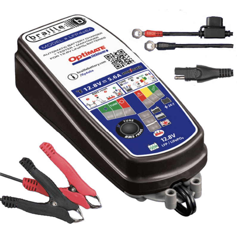 TM-393 Braille 12V 6A Lithium Battery Charger and Maintainer
